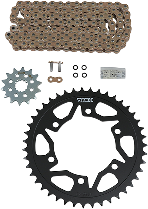 Vortex Chain And Sprocket Kit - Wss - Gold - Yamaha Yzf-R3/Mt-03 CKG6385