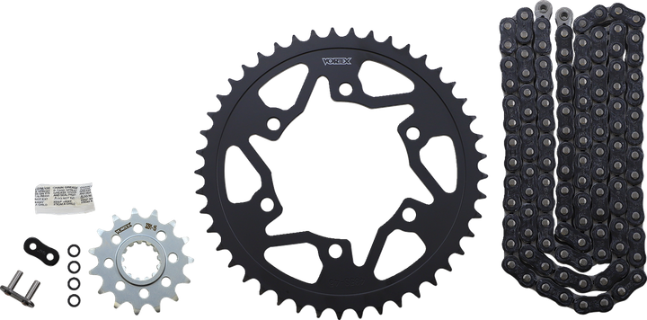 Vortex Chain And Sprocket Kit - Hfrs - Black - Yamaha Fz/Mt-10 CK6457