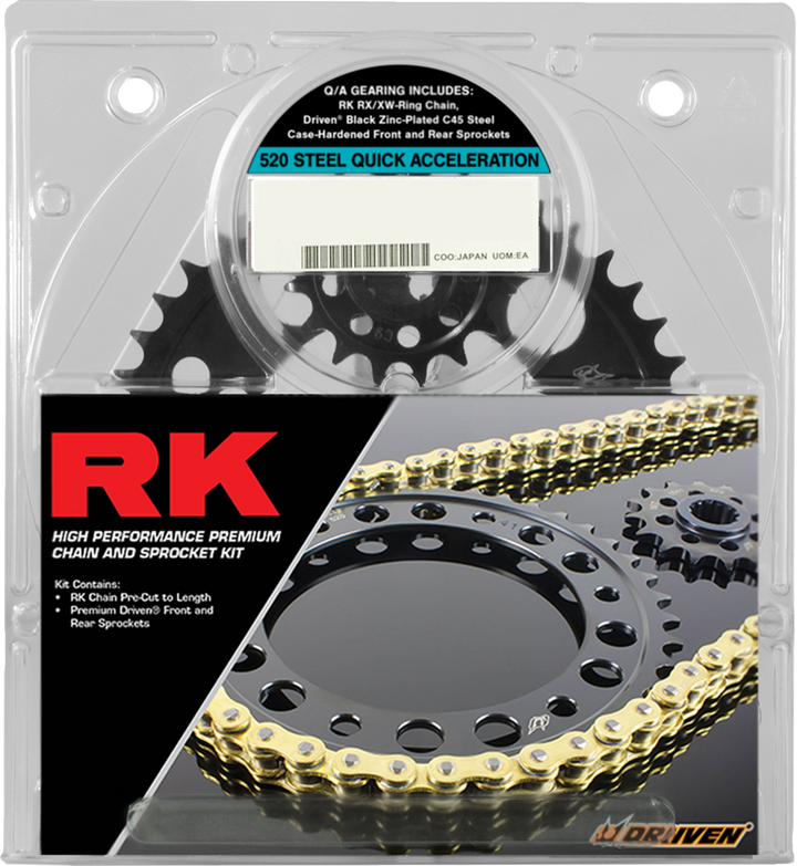Rk Chain And Sprocket Kit - Quick Acceleration - Gold - Yamaha Yzf-R6 '06-'20 4067-069PGX