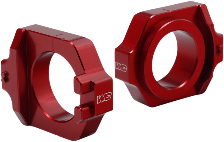 Works Connection Elite Axle Block - Red - Honda 17-225
