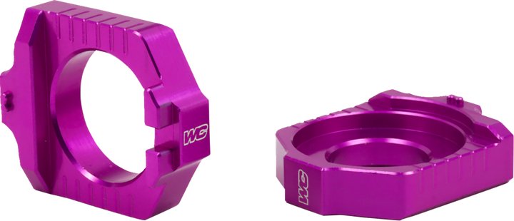 Works Connection Elite Axle Block Kit - Purple - Gas Gas/Husqvarna/Ktm 17-P252