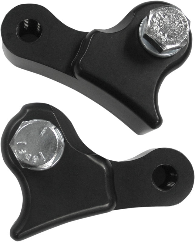 Pingel Shock Lowering Bracket Kit - Rear - Lowers 1.00" - Black - Fl 62140B