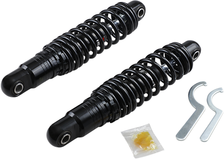 Drag Specialties Shocks Premium Ride-Height Adjustable Shocks - 12" - Heavy Duty - Black 1310-1672