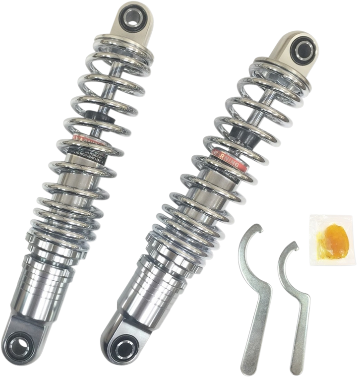 Drag Specialties Shocks Premium Ride-Height Adjustable Shocks - 13" - Heavy Duty - Chrome 1310-1673