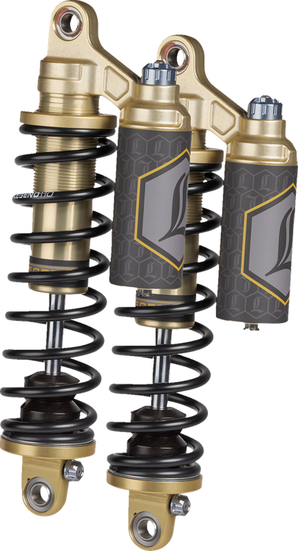 Legend Suspension Revo Arc Piggyback Shocks - 14" - Heavy Duty - Gold - '04-'22 Sportster 1310-1921