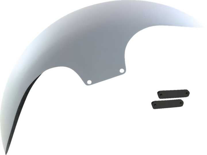 Paul Yaffe Bagger Nation Cafe Front Fender - 19" - Black Adaptors PYO:CAFE-19-14L-B-C