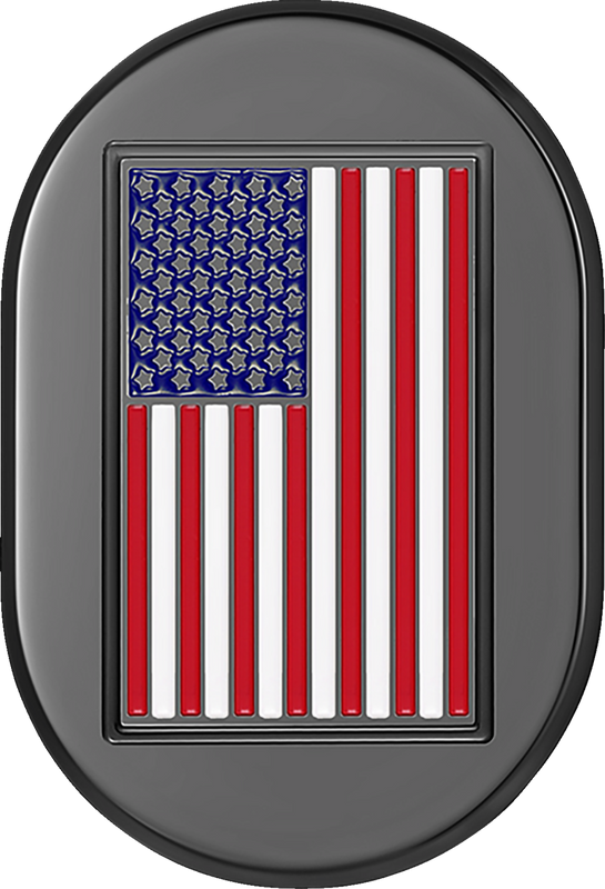 Figurati Designs Antenna Cover - Right Rear Fender - American Flag - Black FD21-AC-BLK-RT