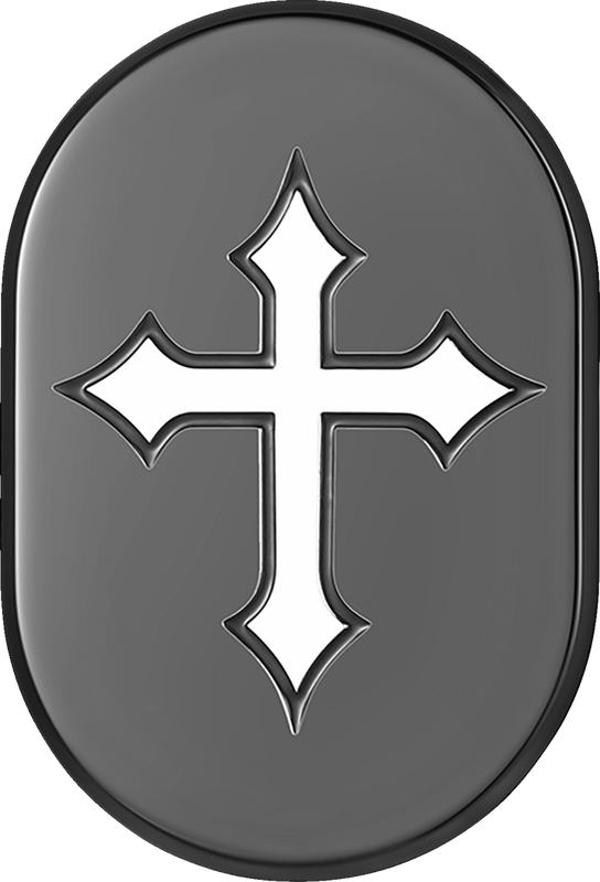 Figurati Designs Antenna Cover - Right Rear Fender - Cross - Black FD41-AC-BLK-RT