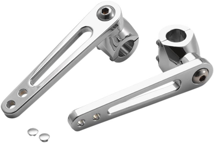 Rivco Products Adjustable Highway Peg Mounts - 1" - Chrome GL18004