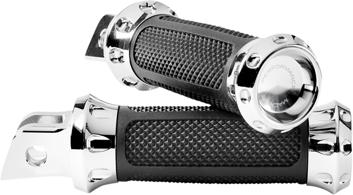 Performance Machine (Pm) Overdrive Foot Pegs - Driver - Chrome - Fl/Fx 0035-1243M-CH