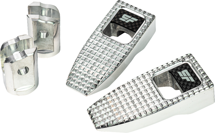Slyfox Speed Pegs - Silver Polished - Front SF-903-01-2