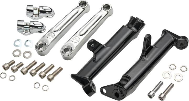 Ciro Frame Mounted Adjustable Highway Peg Mount - Extended - Chrome 60601