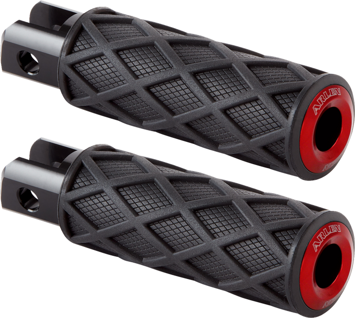 Arlen Ness Diamond Foot Pegs - Driver - Red 400-058