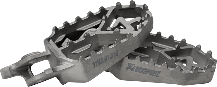 Akrapovic Adventure Foot Pegs - Titanium - Honda F-H11T1