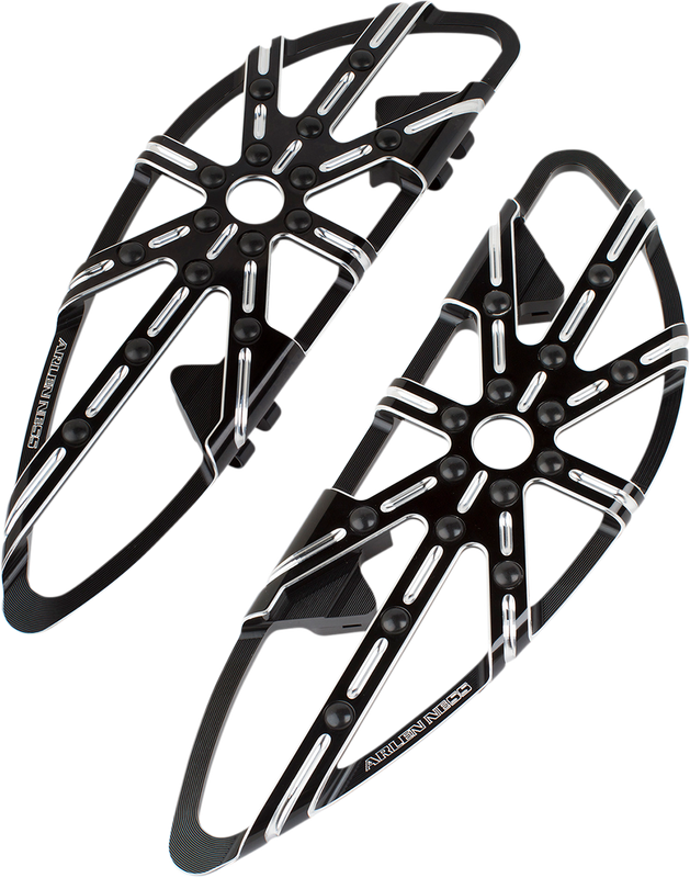 Arlen Ness 10 Gauge Floorboards - Driver - Black 410-005