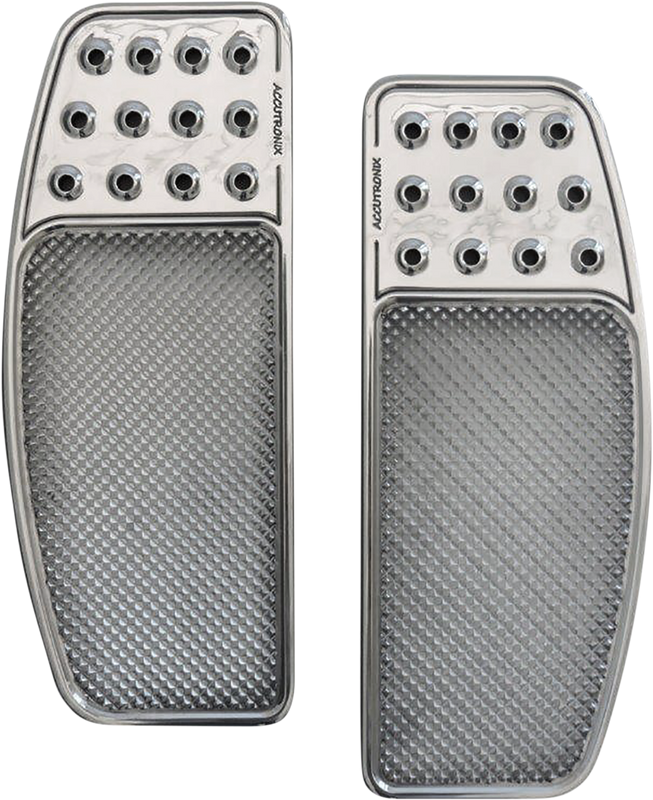 Accutronix Front Floorboards - Original - Chrome - Knurled - Fl FBF01-KDOC