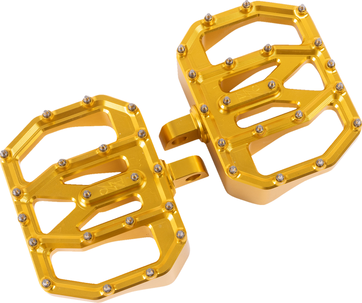Thrashin Supply Co. Mini Aggressor Floorboards - Gold - Rear TSC-2031-5-D