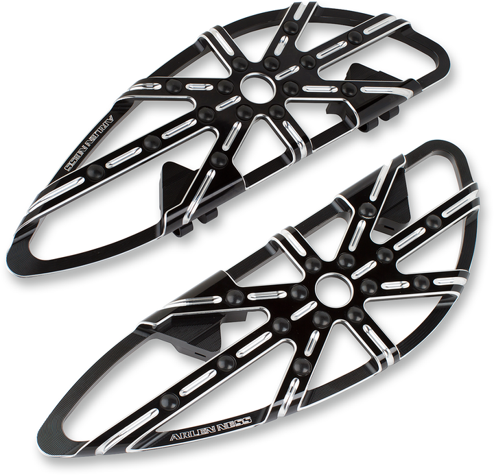 Arlen Ness 10 Gauge Floorboards - Driver - Black 06-861