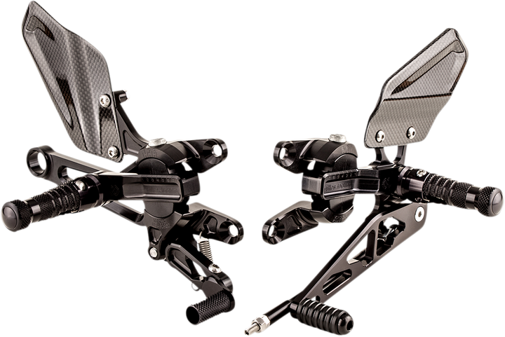 Gilles Tooling Adjustable Rearset - Black - Aprilia VCR-A03-B