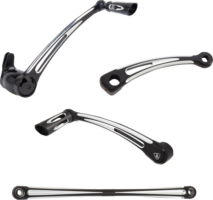 Arlen Ness Deep Cut Foot Control Kit W/ Toe Shifter - Black 420-108