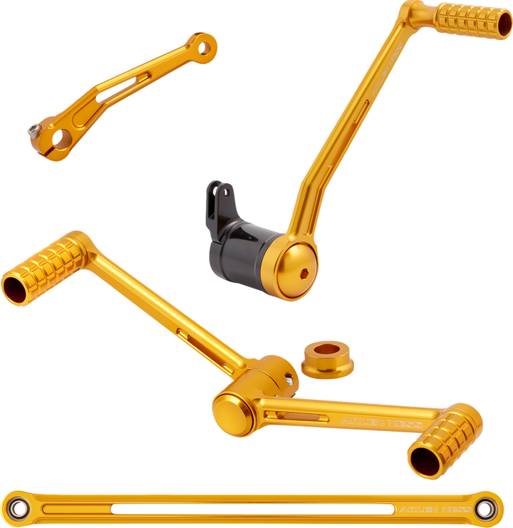 Arlen Ness Speedliner Foot Control Kit W/ Heel/Toe Shifter - Gold 420-101