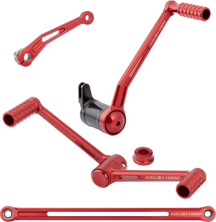 Arlen Ness Speedliner Foot Control Kit W/ Heel/Toe Shifter - Red 420-133