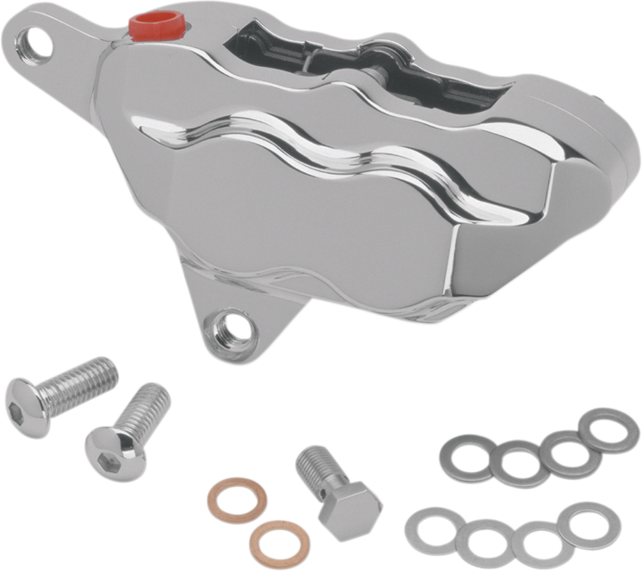 Hawg Halters 4-Piston Caliper - Front - Chrome LHSCC500