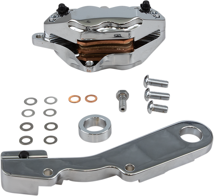 Hawg Halters 4-Piston Caliper - Rear - Chrome RKHTCC548