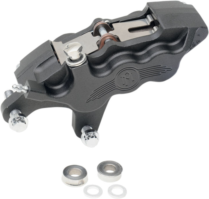 Performance Machine (Pm) 6 Piston Caliper - 11.5" - Left - Black Ops 0051-2915-SMB