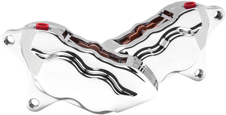 Hawg Halters 4-Piston Caliper - Dual Disc - Front - Chrome FKDDCC5018