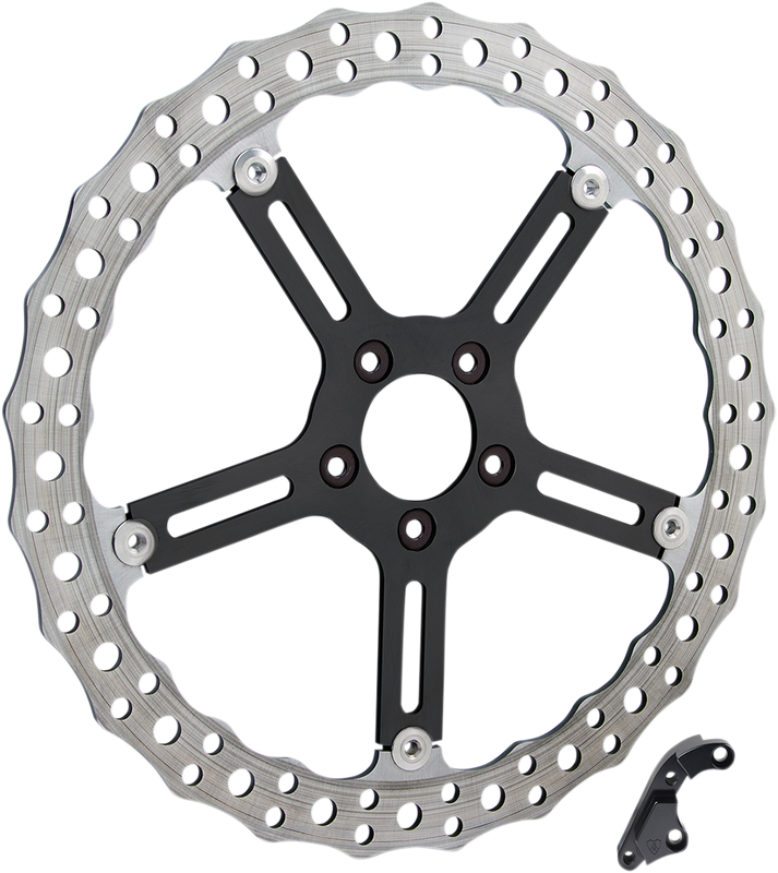 Arlen Ness Jagged Brake Rotor - 15" - Left - Hub-Mount 02-994
