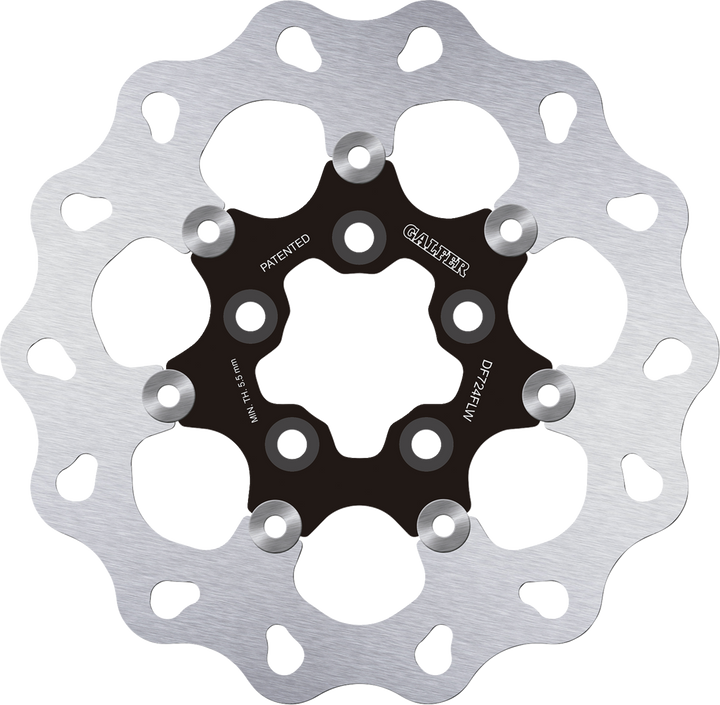 Galfer Brake Rotor - Rear - Black Carrier DF724FLW