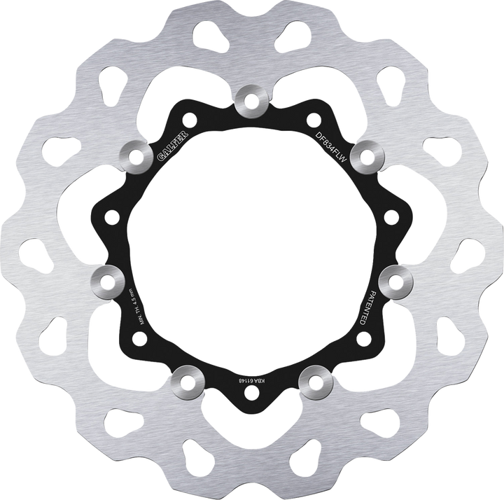 Galfer Brake Rotor - Front - Black Carrier DF834FLW