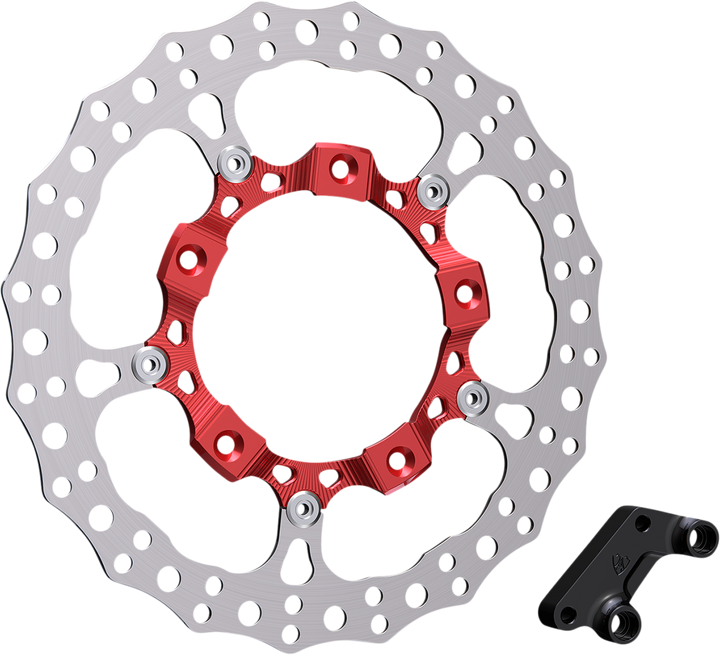 Arlen Ness Rotor 14" - Front Left - Red 300-003