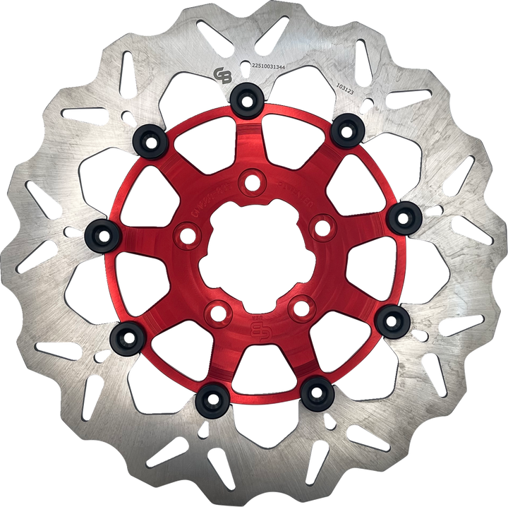 Gbrakes Brake Rotor - Front - Red DF680CW-R