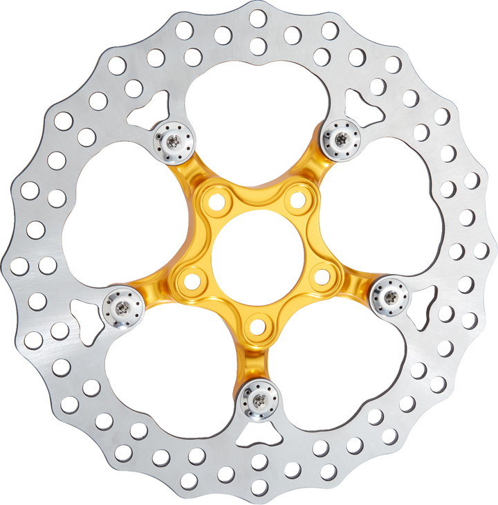 Arlen Ness Spider Rotor - 11.8" - Gold 300-065