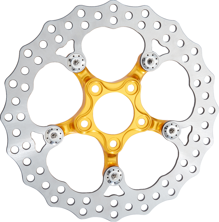Arlen Ness Spider Rotor - 11.8" - Gold - Rear 300-067