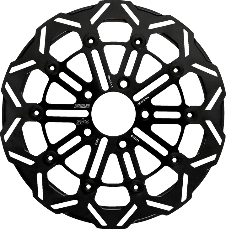 Sbs Design "D" 10-Spoke Brake Rotor 7143E-B
