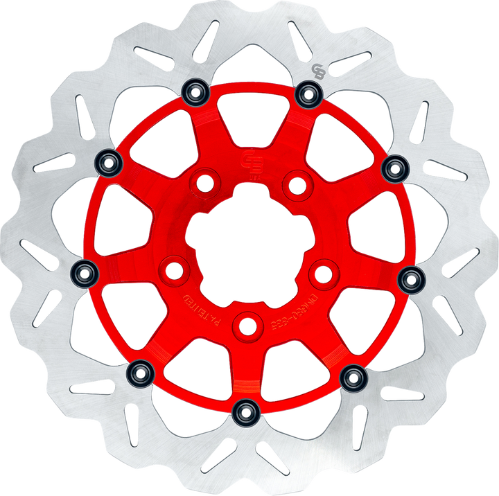 Gbrakes Wave Brake Rotor - Front - 13" - Red GBDU032