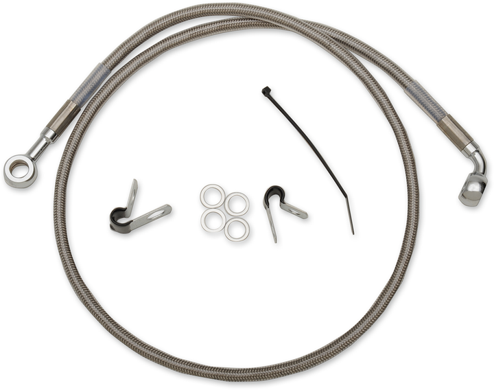 Drag Specialties Brake Line - Front (Upper) - Stainless Steel 1741-0875