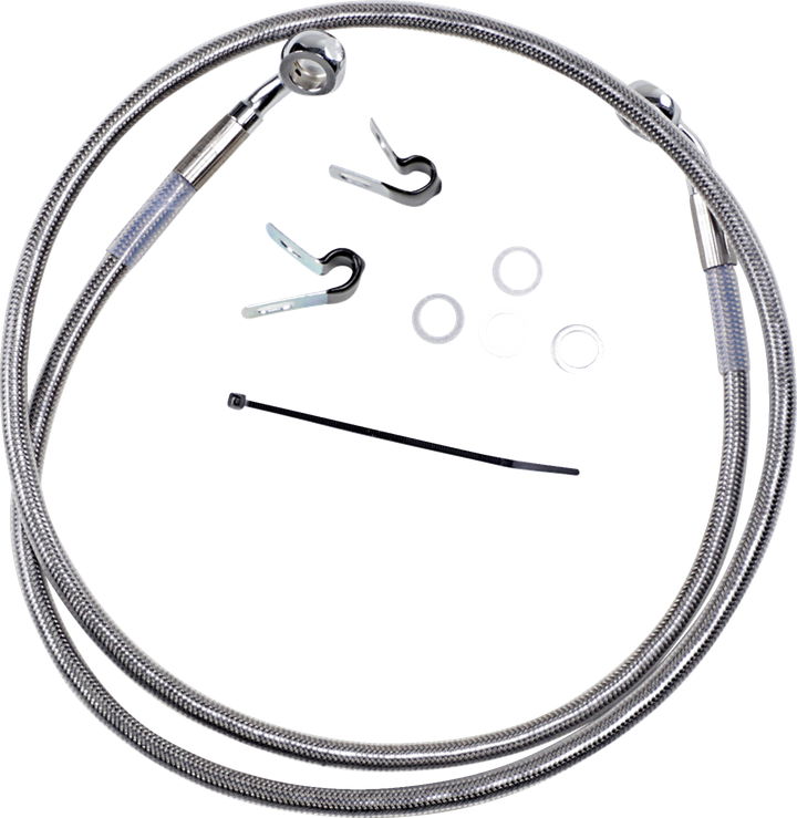 Drag Specialties Brake Line - Front - +4" - Stainless Steel - Xl 1741-2645