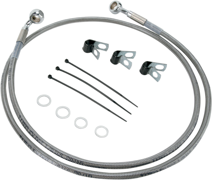 Drag Specialties Brake Line - Front - +4" - Stainless Steel 1741-2650