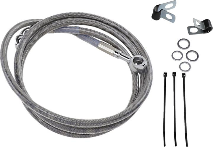 Drag Specialties Brake Line - Front - +8" - Stainless Steel 1741-2660
