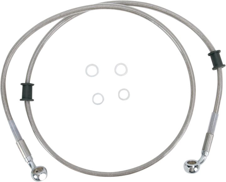 Drag Specialties Brake Line - Front (Upper) - Stainless Steel 1741-2667