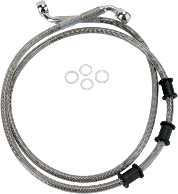 Drag Specialties Brake Line - Front - +10" - Stainless Steel 1741-2845