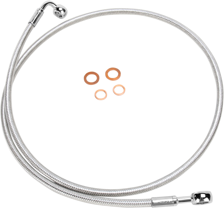 Magnum Shielding Brake Line - 180/90° - 50" - Polished Stainless 56450SW