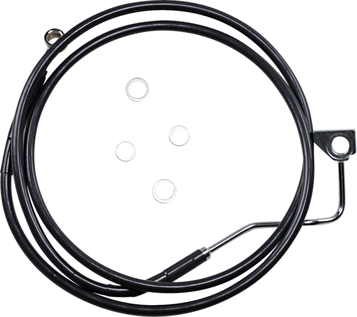 Drag Specialties Brake Line - Front (Upper) - Black 1741-3988