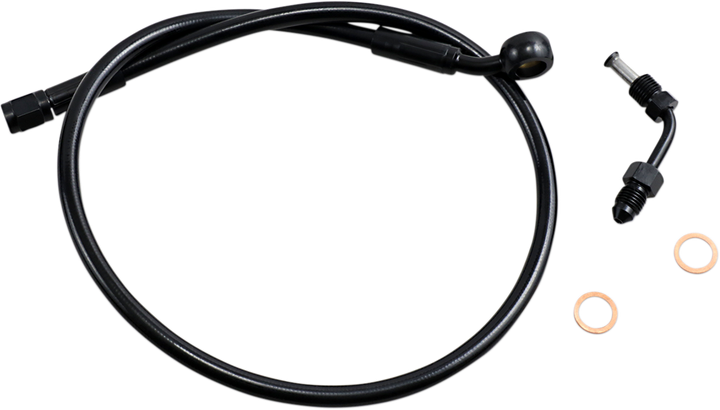 Magnum Shielding Brake Line - Upper With Adapter - Black SBB1501-25
