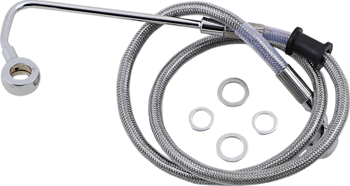 Drag Specialties Brake Line - Front (Upper) - Stainless Steel 1741-5776