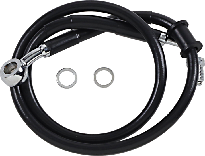 Drag Specialties Brake Line - +2" - Black - '18-'24 Softail 1741-5795